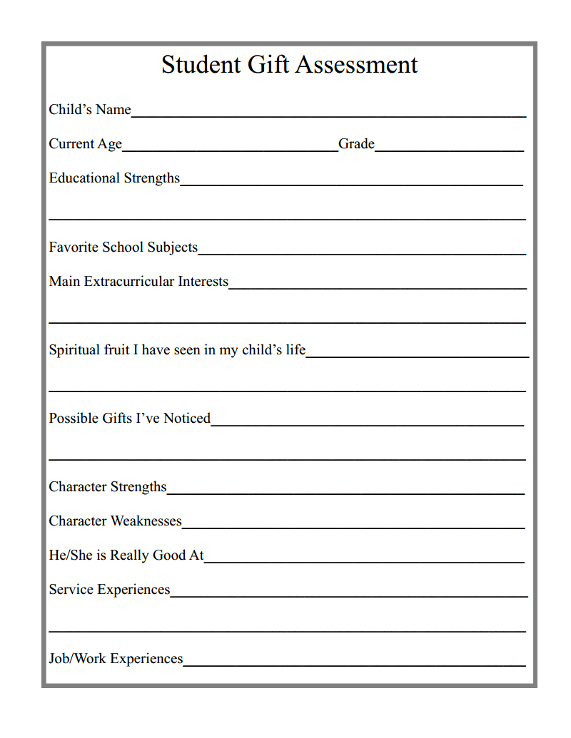 Printable Spiritual Gifts Test Online Free