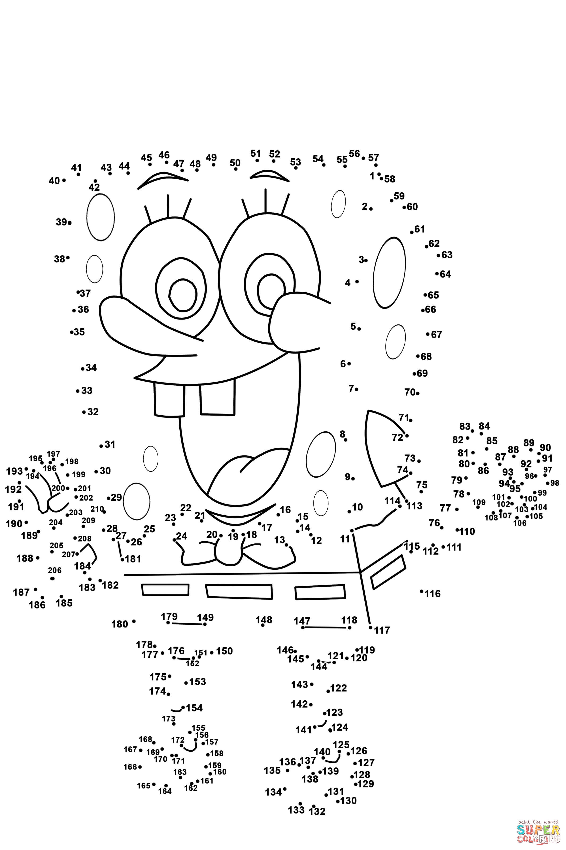 Spongebob Dot To Dot | Free Printable Coloring Pages - Free Printable Dot To Dot