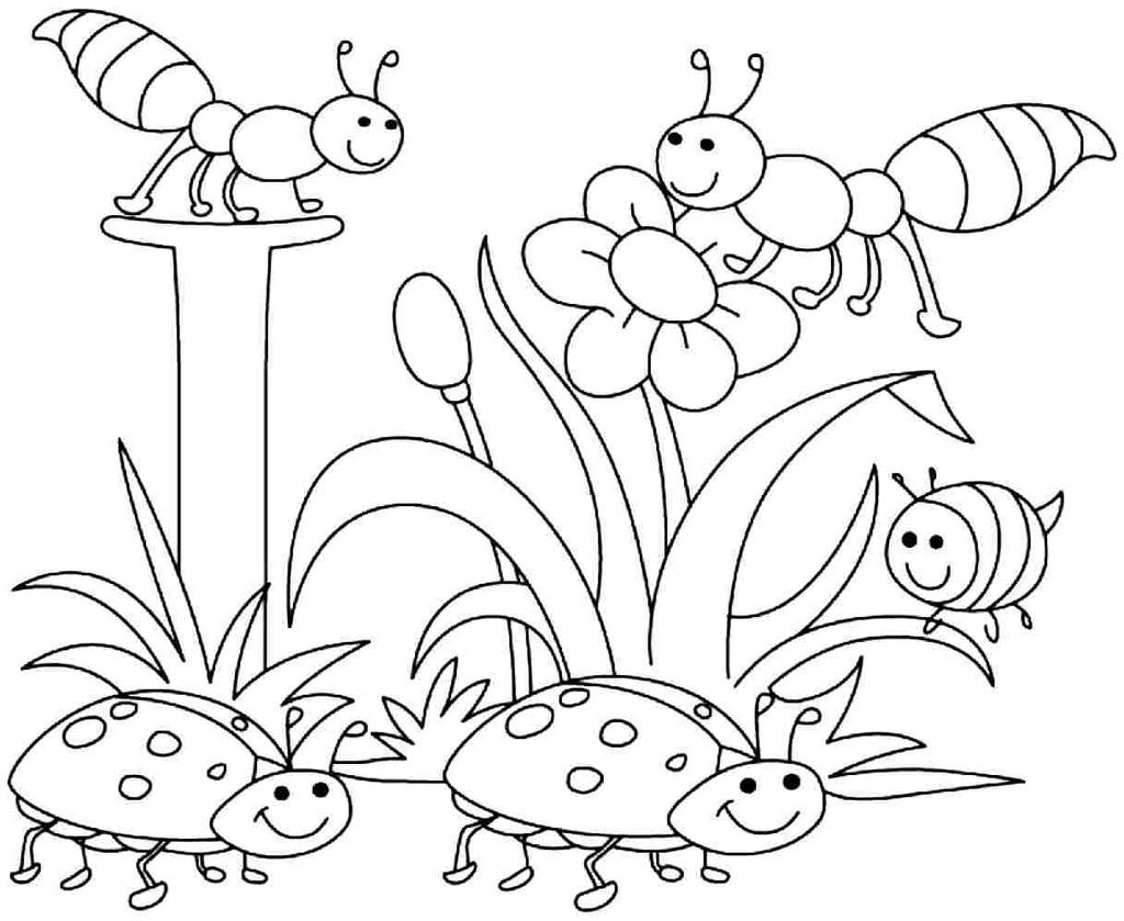 Springtime Coloring Pages Spring Kindergarten Sketch - Free - Spring Coloring Sheets Free Printable