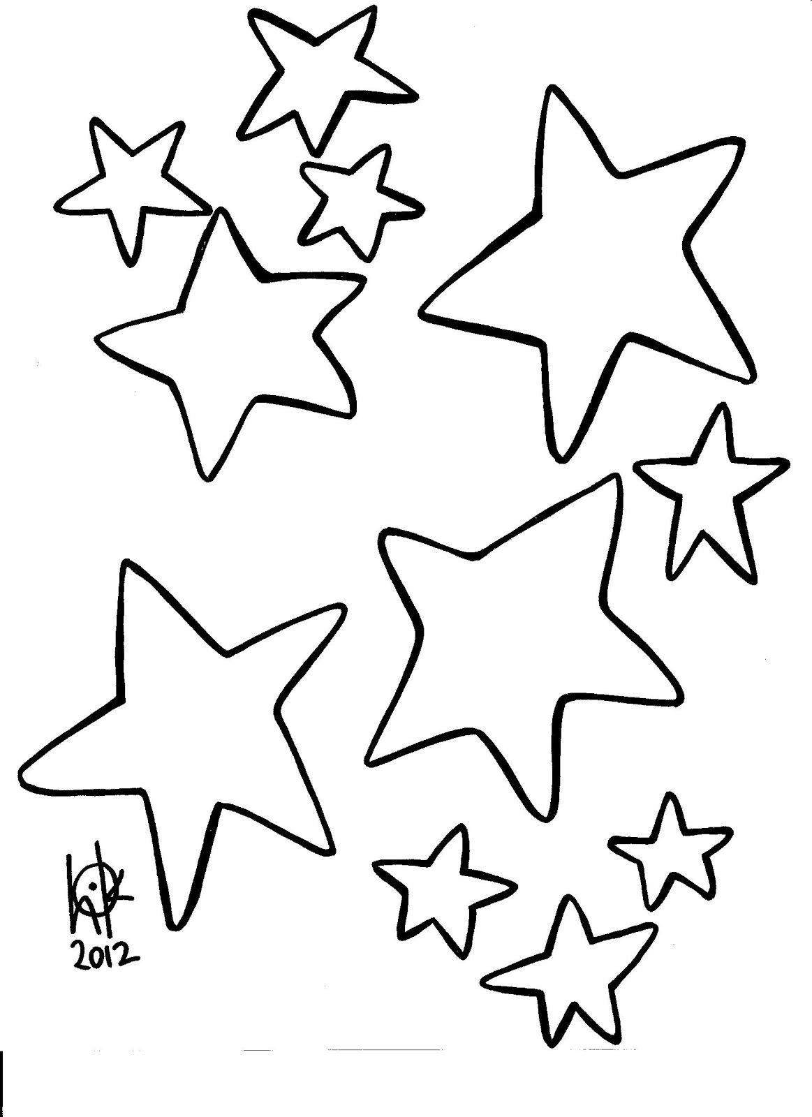 Stars Coloring Page. Stars Coloring Pages. Free Printable Star - Free Printable Stars