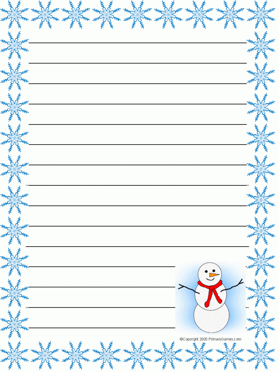 Stationery - Primarygames - Free Printable Worksheets - Free Printable Snowman Stationery