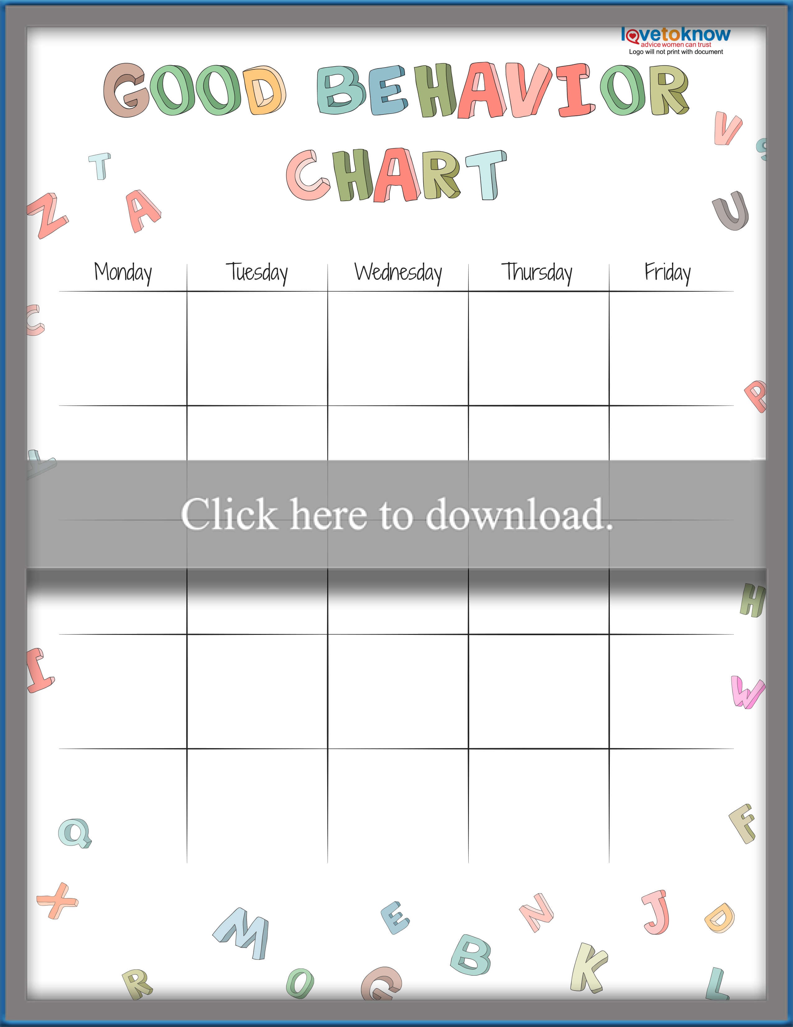 Sticker Behavior Charts | Lovetoknow - Free Printable Sticker Charts
