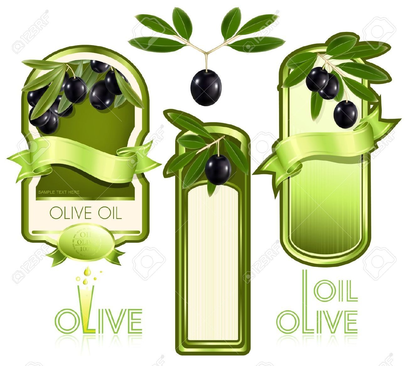 Stock Vector | Scrappin | Olive Oil, Printable Recipe Cards Y Tag - Free Printable Olive Oil Labels