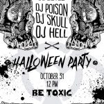 Stylish Black White Halloween Invitation Poster Card Skulls   Halloween Invitations Free Printable Black And White