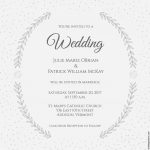 Stylized Laurels Wedding Invitation | Free Printable Wedding   Free Printable Wedding Invitations With Photo