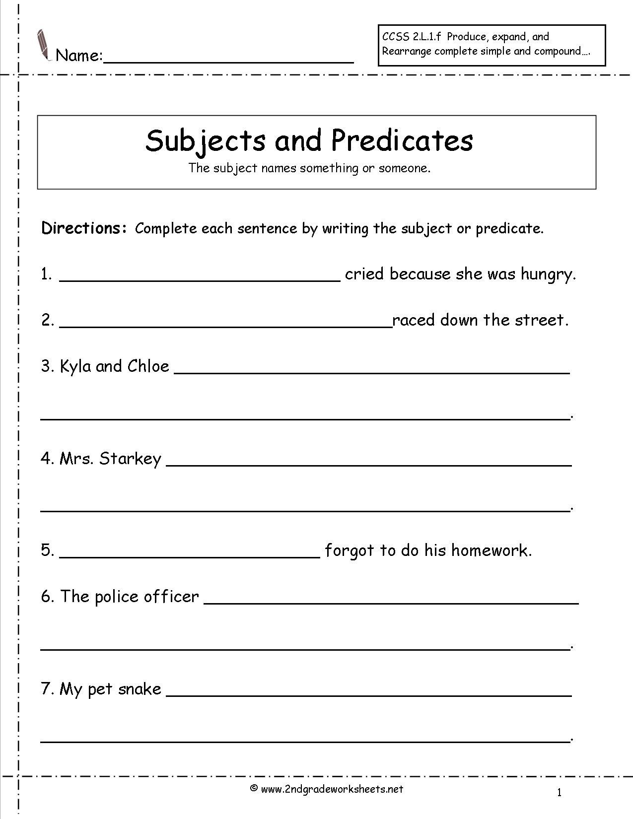 subject-and-predicate-worksheet