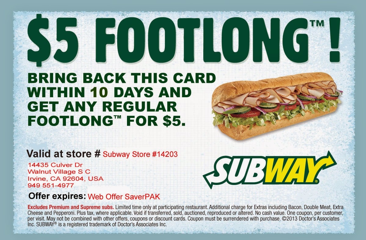 Subway Coupons November 2018 Printable : Harcourt Outlines Coupons - Free Printable Subway Coupons 2017