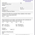 Summer Camp Registration Form Template Free   Form : Resume Examples   Free Printable Summer Camp Registration Forms