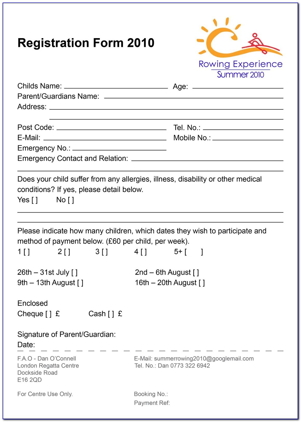 Summer Camp Registration Form Template Free - Form : Resume Examples - Free Printable Summer Camp Registration Forms