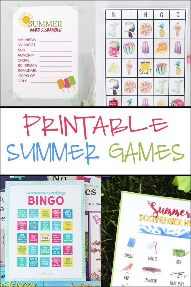 Free Printable Summer Games