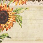Sunflowers ~ Post Card Sized, Lined Card | Graphics: Lilac   Free Printable Sunflower Stationery