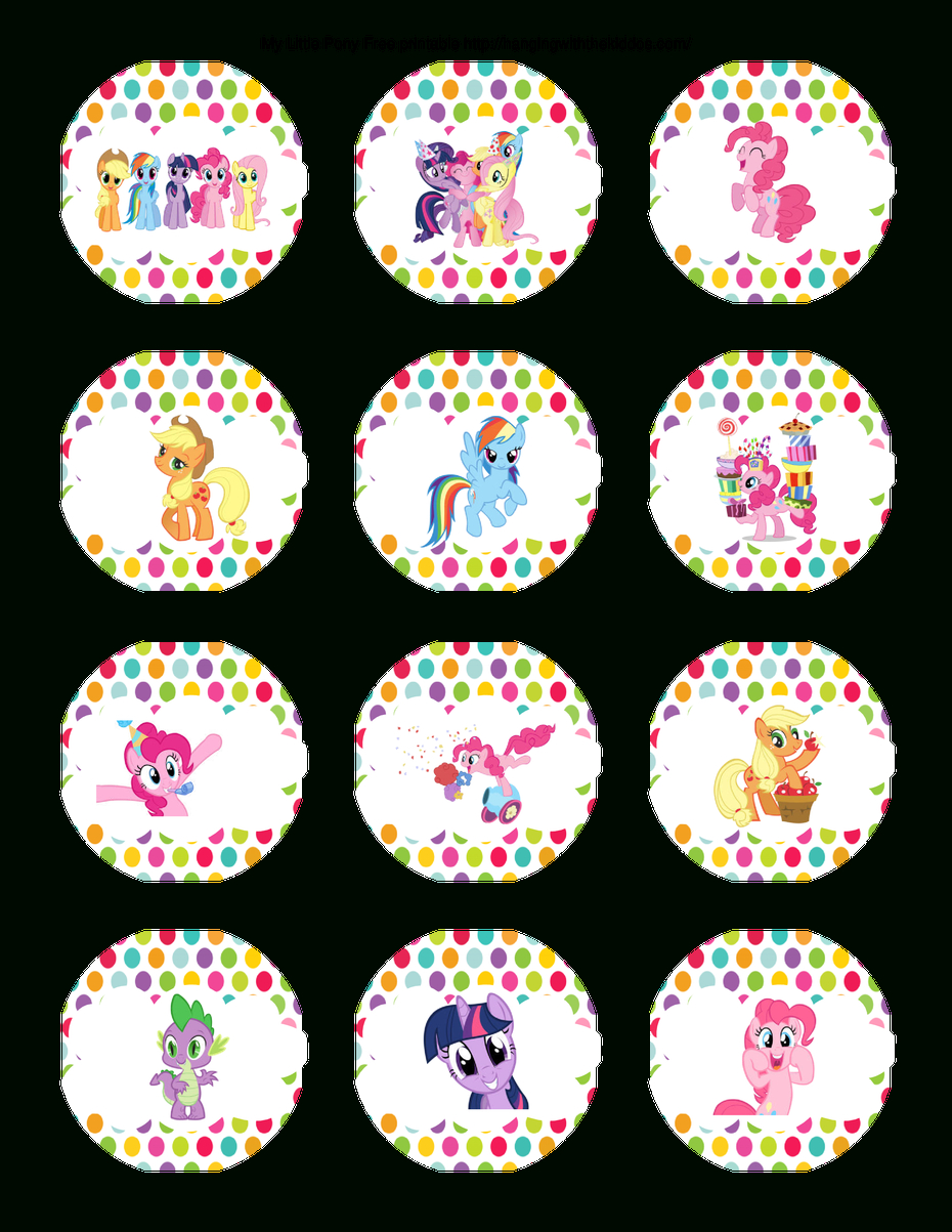 Free Printable My Little Pony Cupcake Toppers | Free Printable