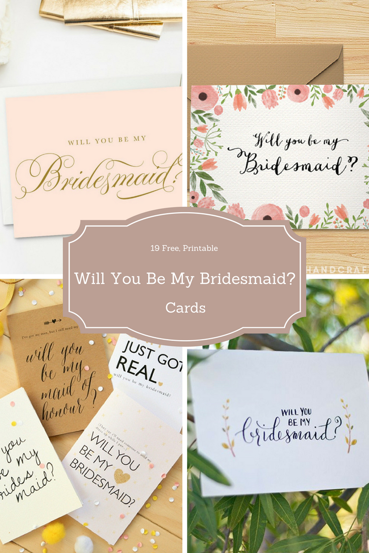 Surprise Your Friends With A Free Will You Be My Bridesmaid? Cards - Free Printable Will You Be My Bridesmaid Cards