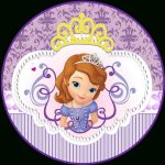 Sweet Sofia The First: Free Printable Invitations And Candy Bar   Free Printable Sofia Cupcake Toppers