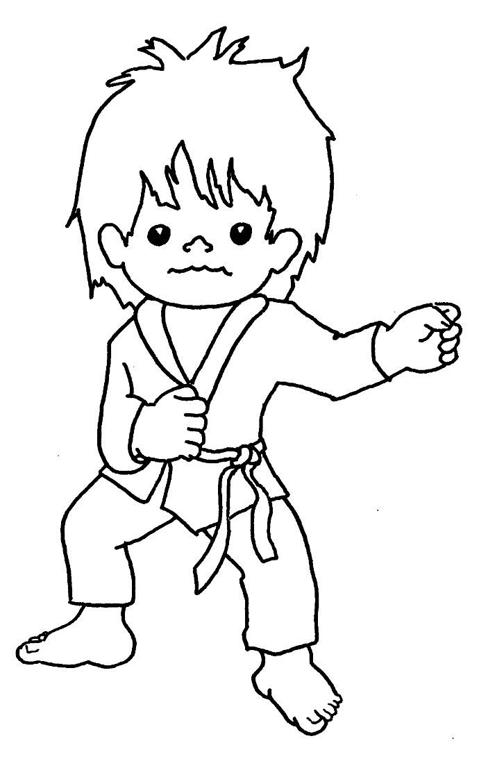 Free Printable Karate Coloring Pages