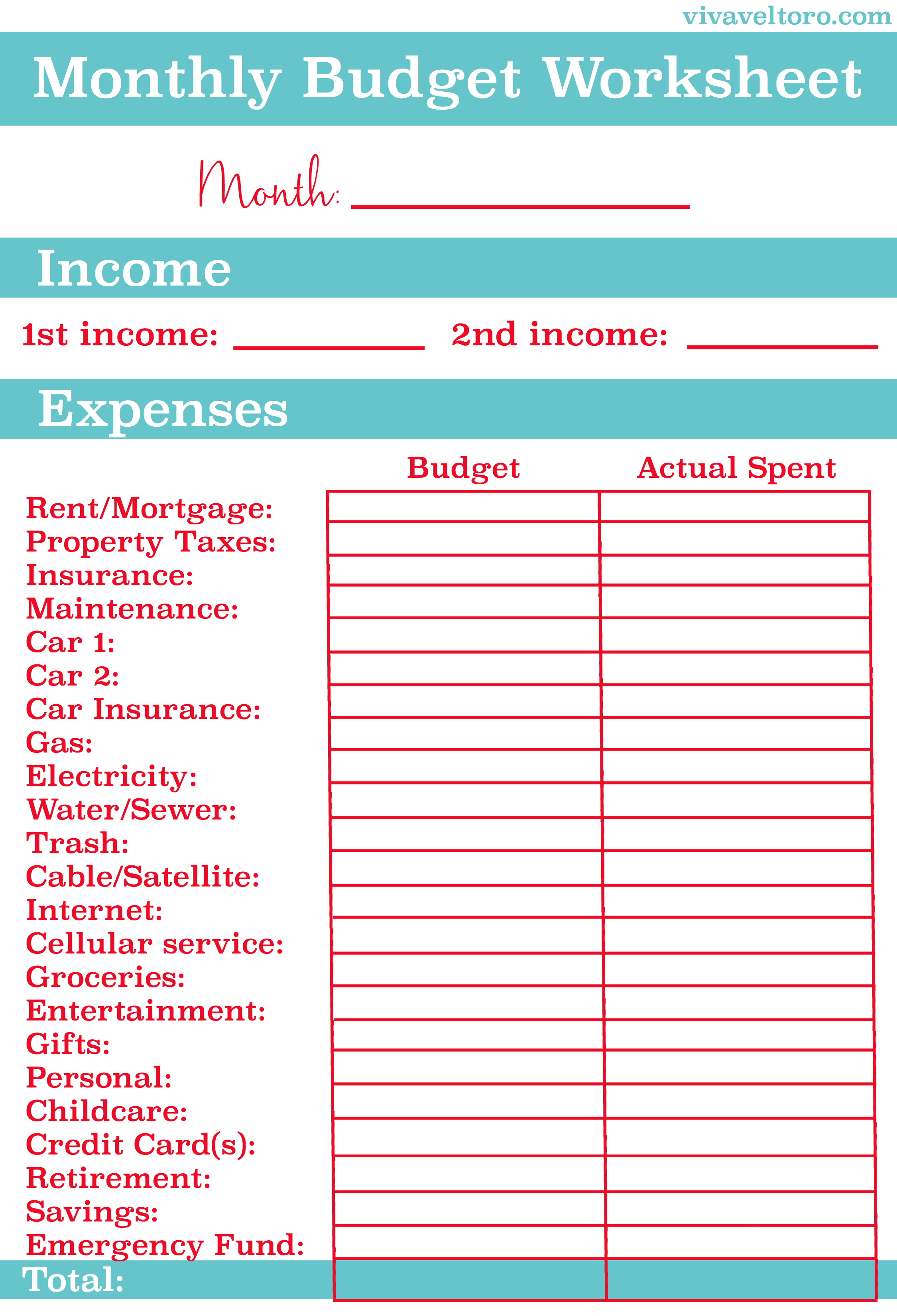 6 Free Monthly Budget Printables That Are Proven To Help You Pay Off