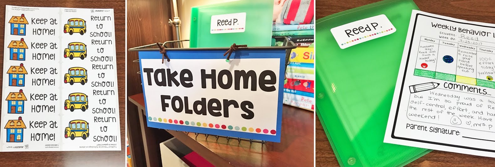 Take Home Folders: Part 1 | Thehappyteacher - Free Printable Take Home Folder Labels