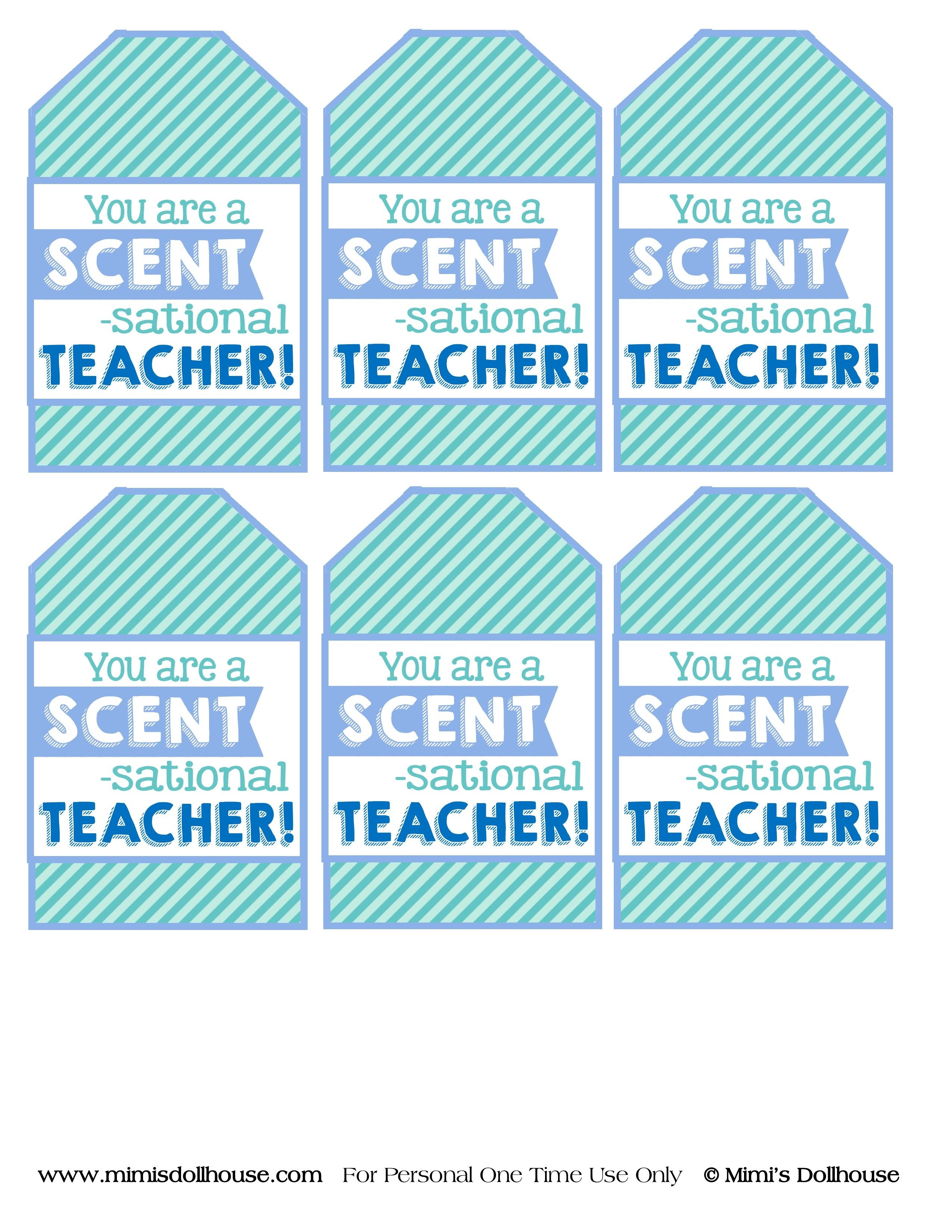 Teacher Appreciation Week Ideas + Free Printables | *teacher - Scentsational Teacher Free Printable