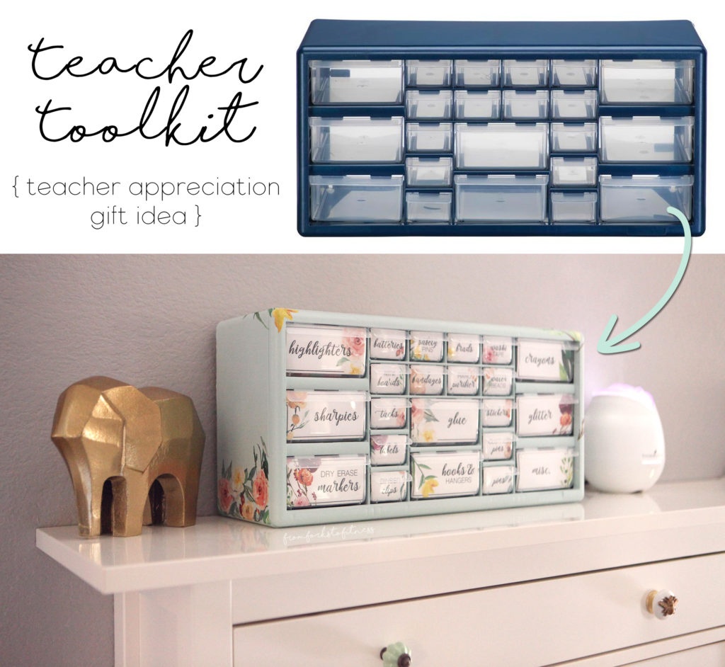 Teacher Gift Idea - How To Make A Teacher Toolbox Full Of Surprises! - Free Printable Teacher Toolbox Labels