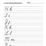 Teaching Cursive Writing Worksheet Printable   May Need This Because   Cursive Letters Worksheet Printable Free