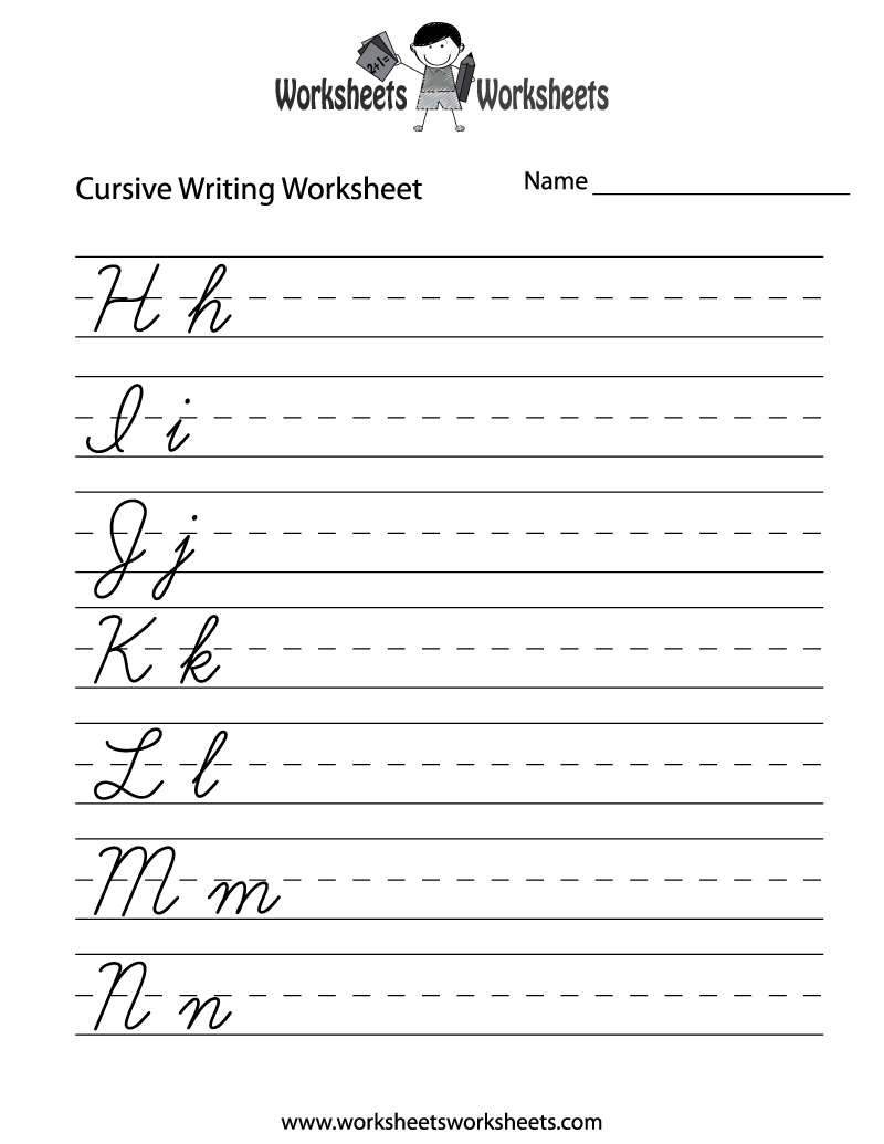 Teaching Cursive Writing Worksheet Printable - May Need This Because - Cursive Letters Worksheet Printable Free