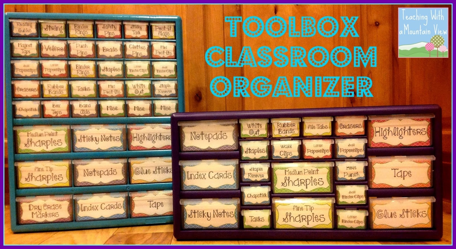 Teaching With A Mountain View: Teacher Toolbox Organizerat Last! - Free Printable Teacher Toolbox Labels