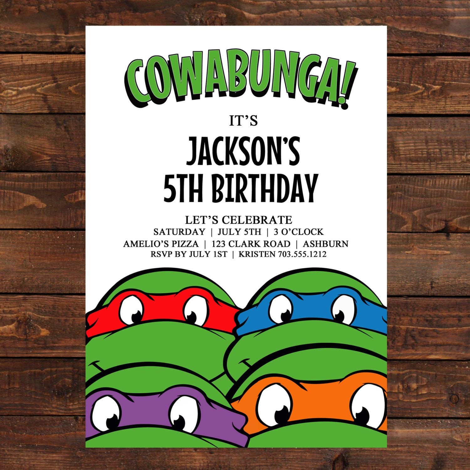 Teenage Mutant Ninja Turtles Birthday Party Invitations | Dolanpedia - Free Printable Ninja Turtle Birthday Banner