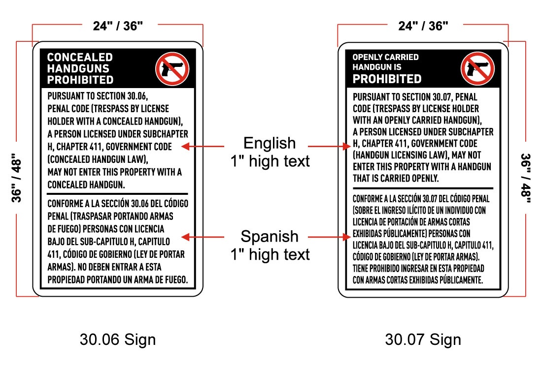 Texas No Gun Signs Faq - Free Printable No Guns Allowed Sign