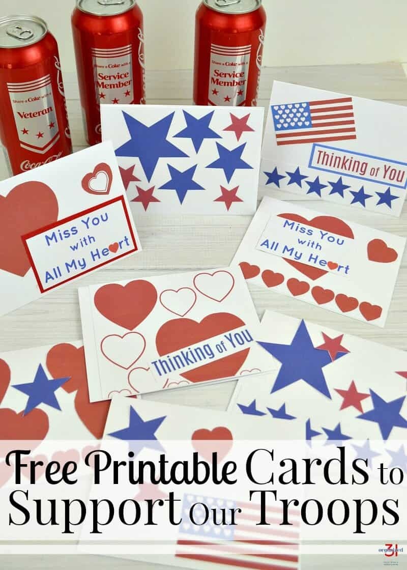 Thank A Veteran Cards Free Printable - Organized 31 - Free Printable Thank You Cards For Soldiers