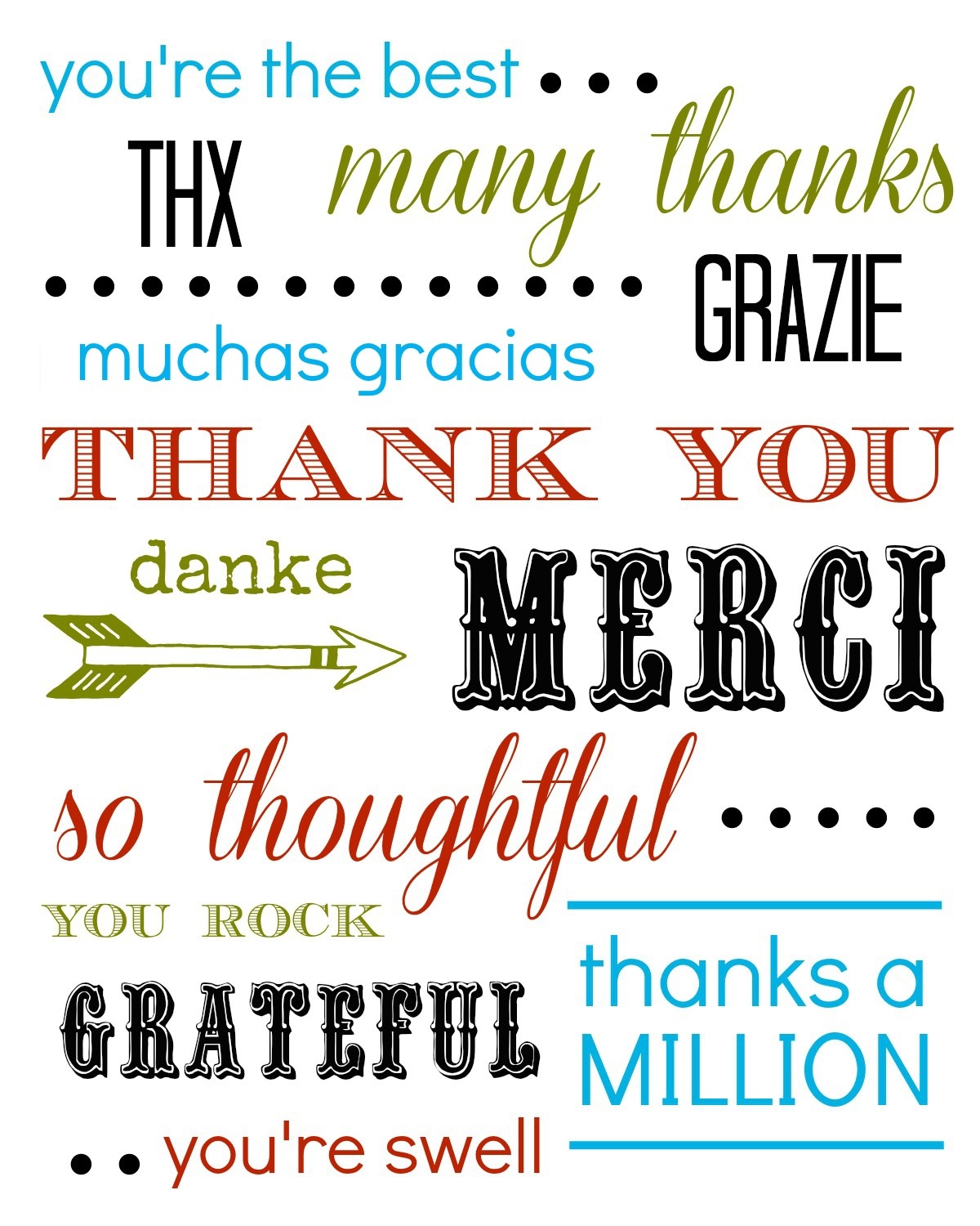 Thank You Card Free Printable - Free Printable Thank You Cards