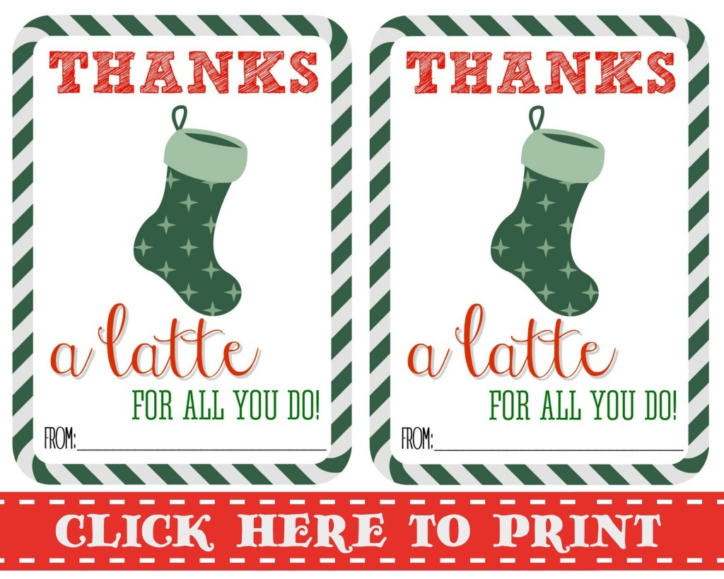 Thanks A Latte Free Printable - Thanks A Latte Free Printable