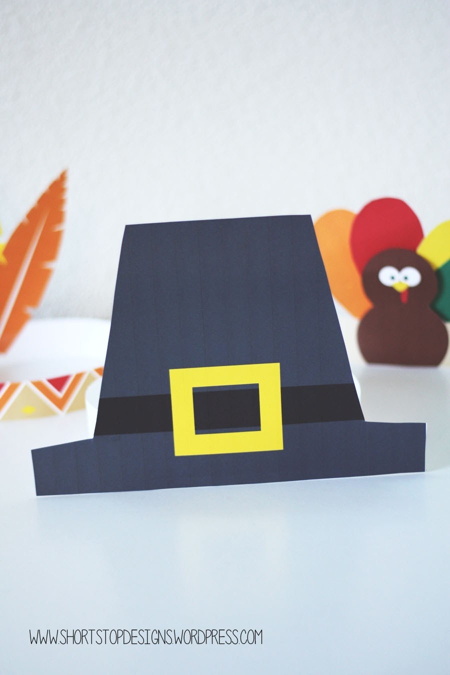 Thanksgiving Kids Hats – Free Printables – Short Stop Designs - Free Printable Pilgrim Hat Pattern