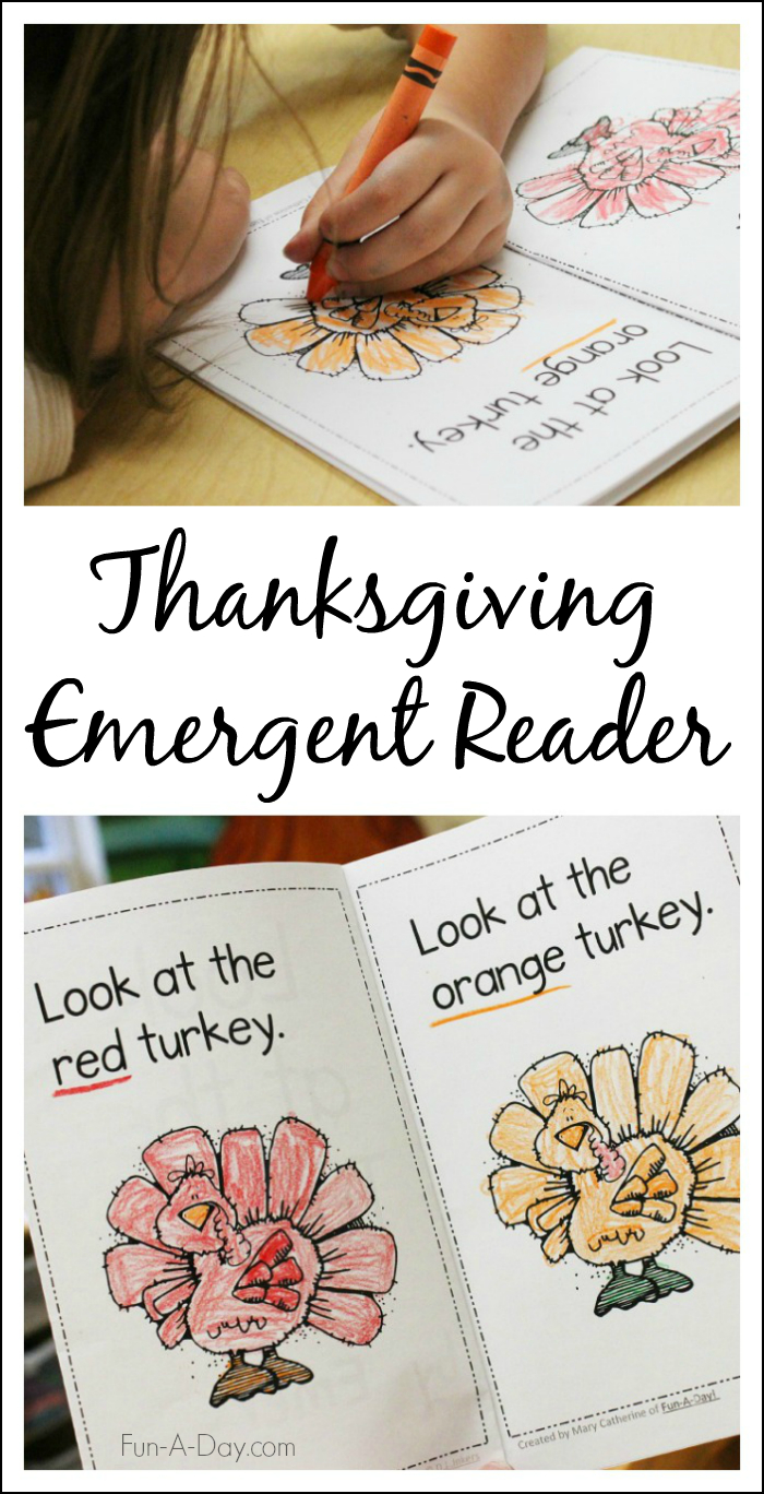 Thanksgiving Printable Emergent Reader To Teach Kids Colors - Free Thanksgiving Mini Book Printable