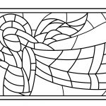 The Ascension Stained Glass Coloring Page | Free Printable   Free Printable Religious Stained Glass Patterns