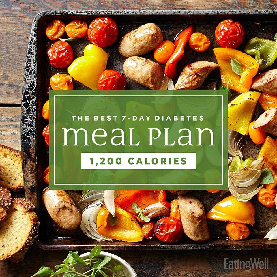 The Best 7-Day Diabetes Meal Plan - Eatingwell - Free Printable 1200 Calorie Diet Menu