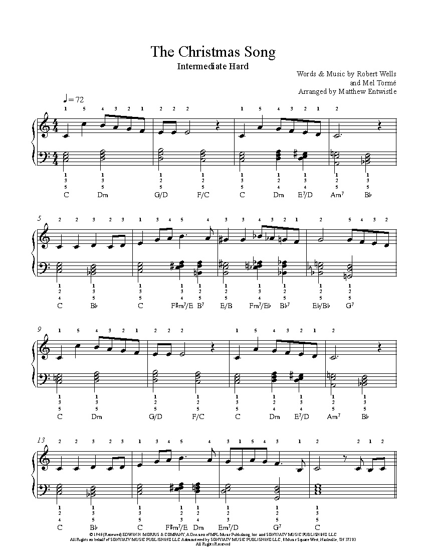 Christmas Songs Piano Sheet Music Free Printable Free Printable