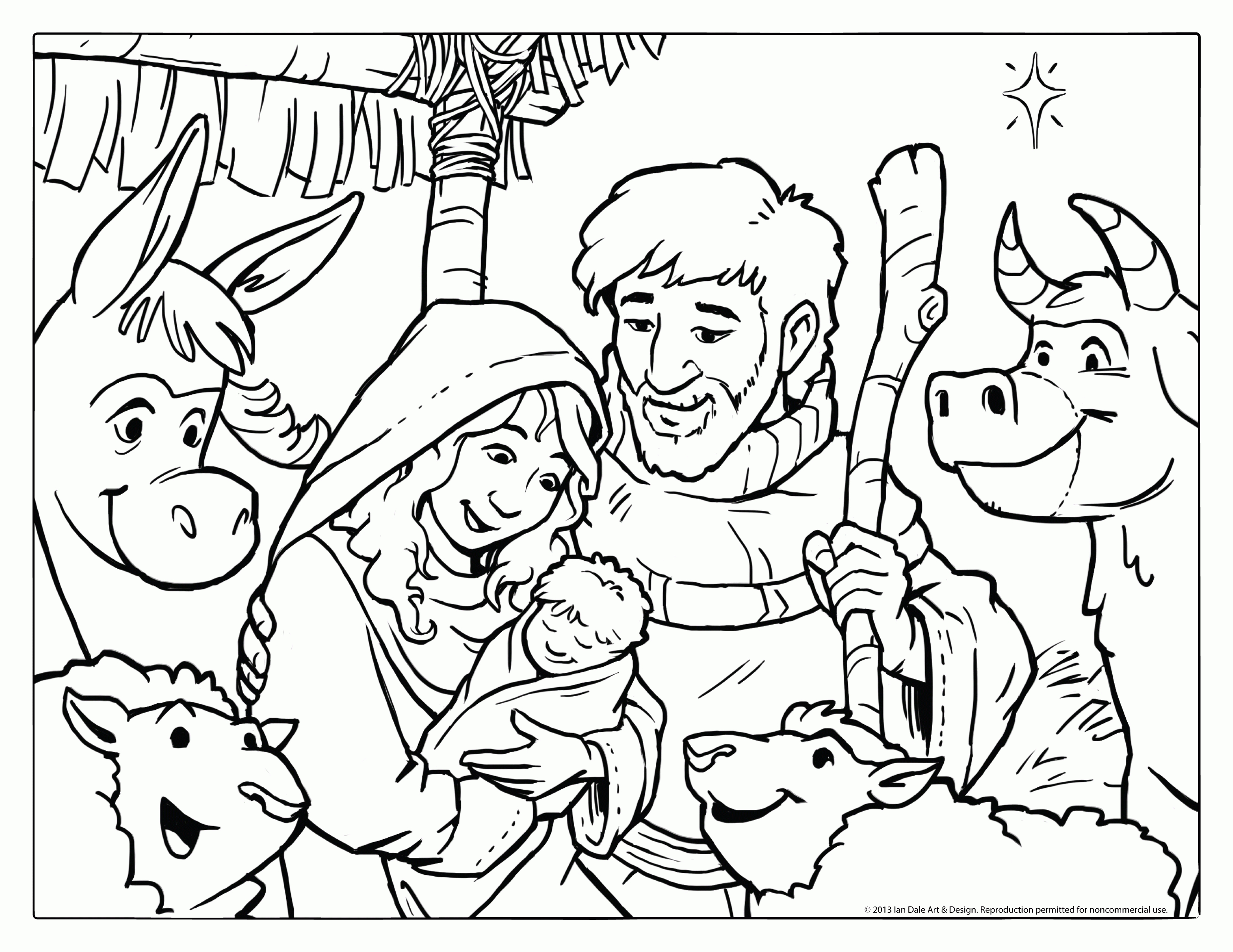 The Christmas Story In Coloring Pages For Preschool - Coloring Home - Free Printable Christmas Story Coloring Pages