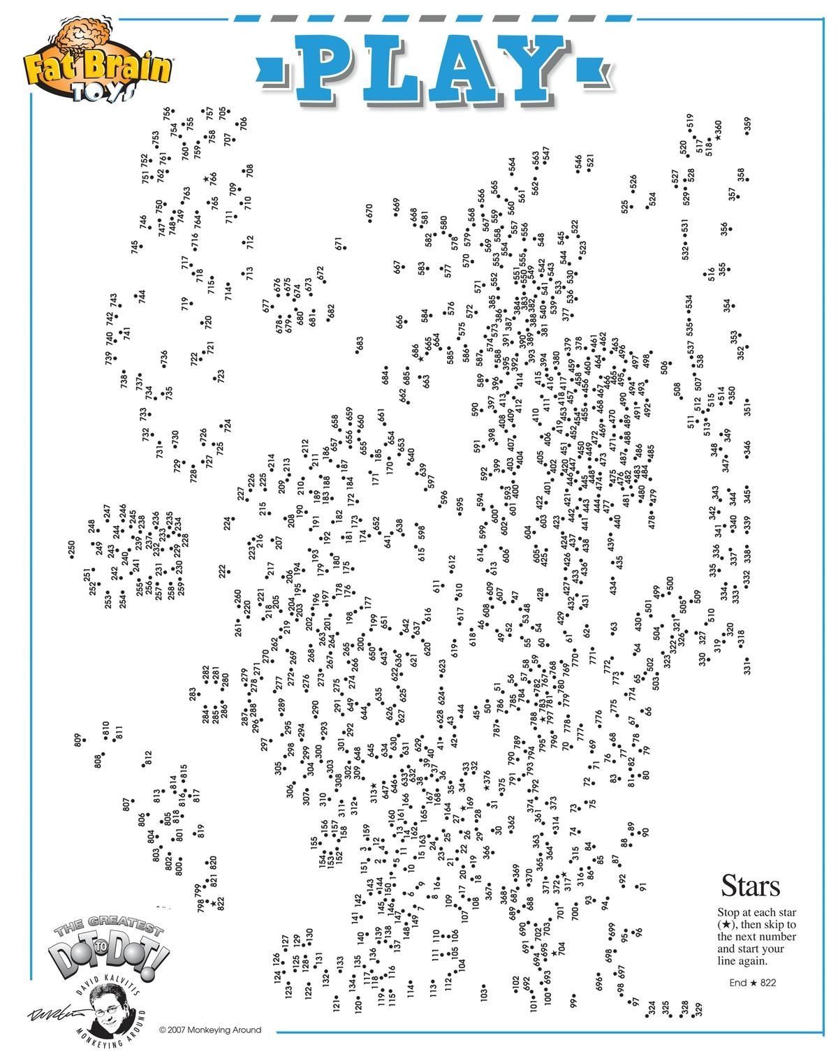 The Greatest Dot To Dot - Free Printable Activity | Dot To Dot&amp;#039;s - Connect The Dots For Adults Free Printable
