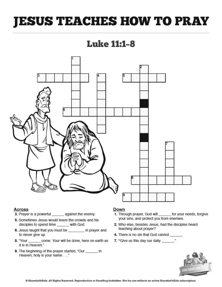 Free Printable Sunday School Crossword Puzzles