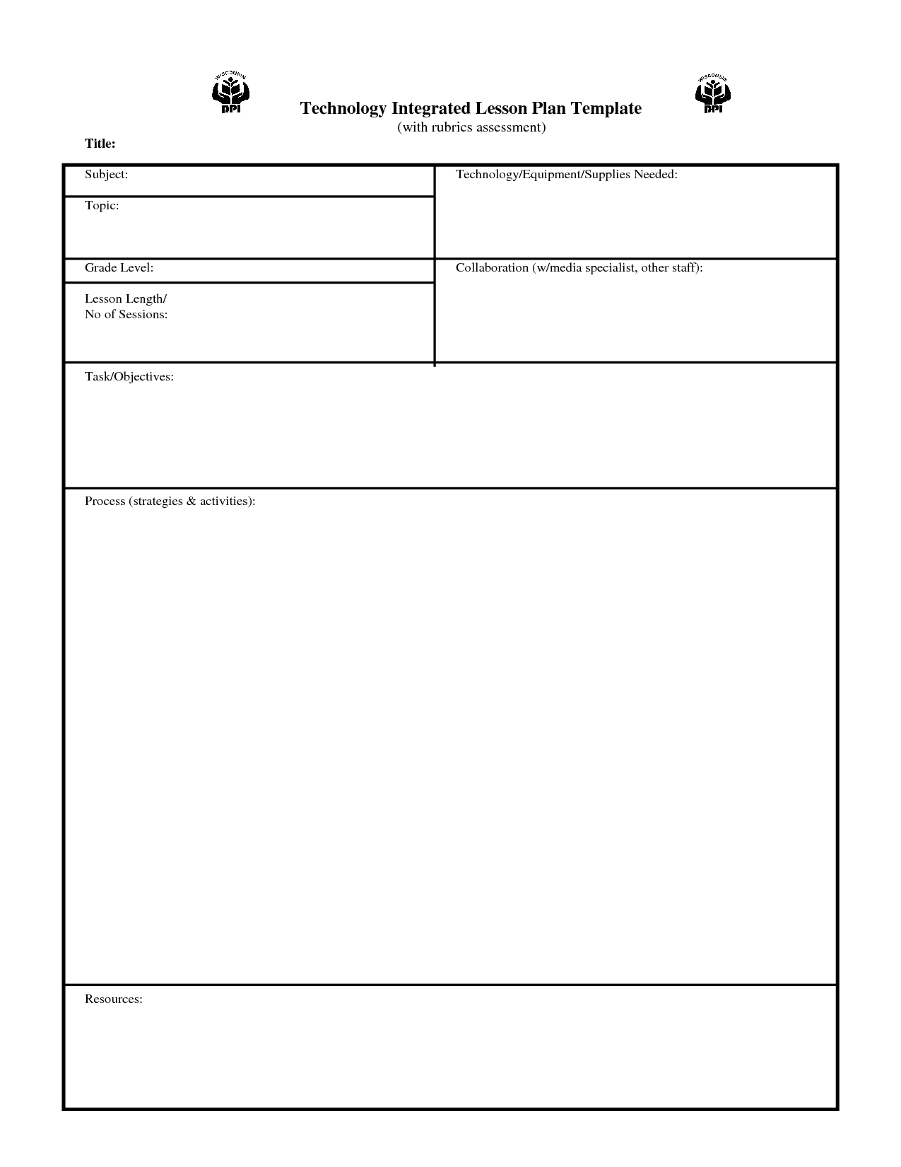 This Blank, Customizable Printable Lesson Plan Form Is Ready To Be - Free Printable Blank Lesson Plan Pages