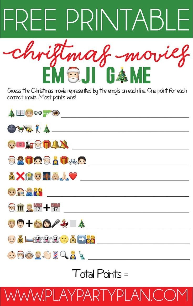 This Free Printable Christmas Emoji Game Is One Of The Most Fun - Free Printable Christmas Games For Adults