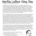This Free Worksheet About Martin Luther King Day Covers The Basic   Free Printable Martin Luther King Jr Worksheets