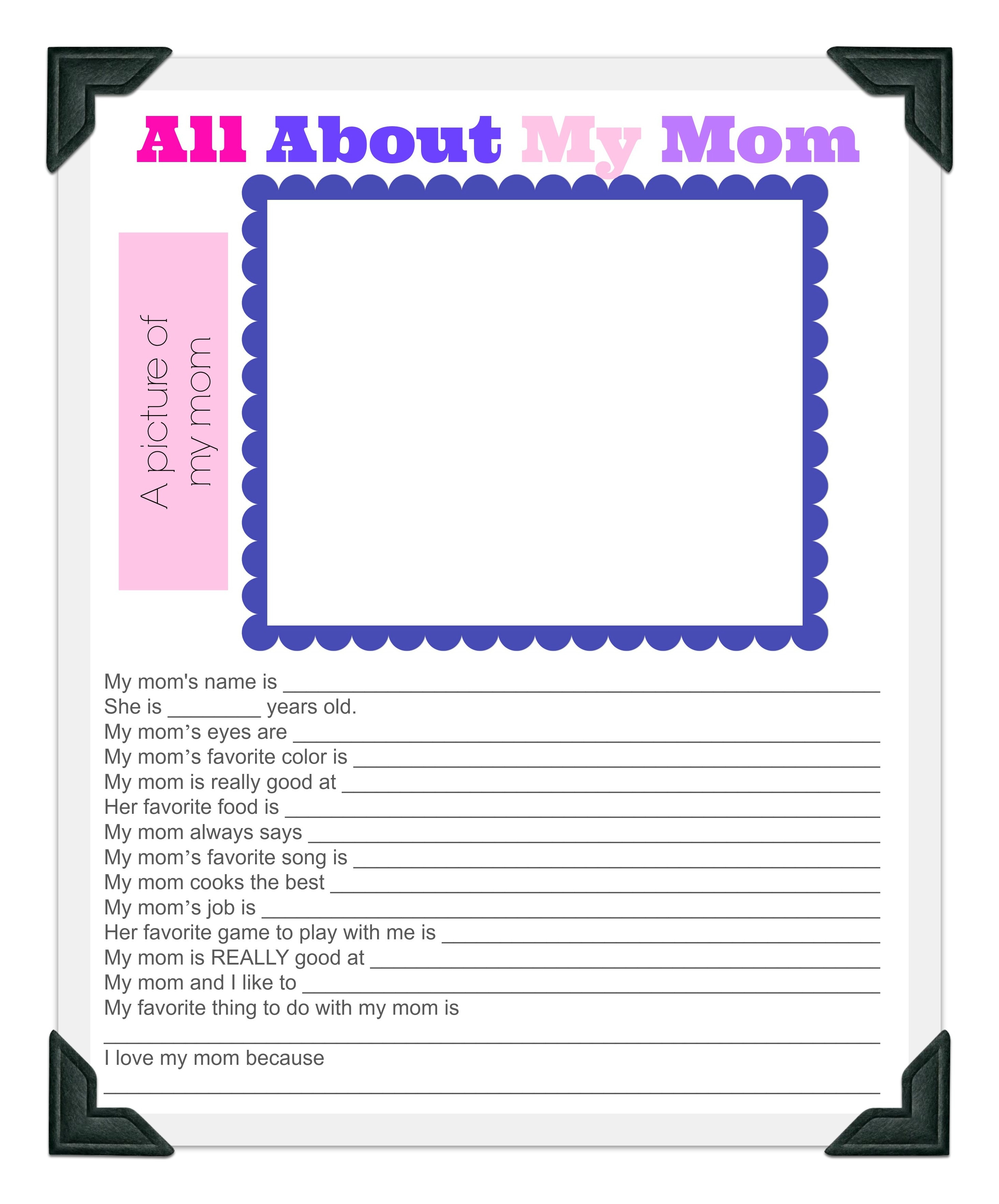 This Printable Mother&amp;#039;s Day Questionnaire Will Make Mom Smile - Free Printable Mothers Day Questions