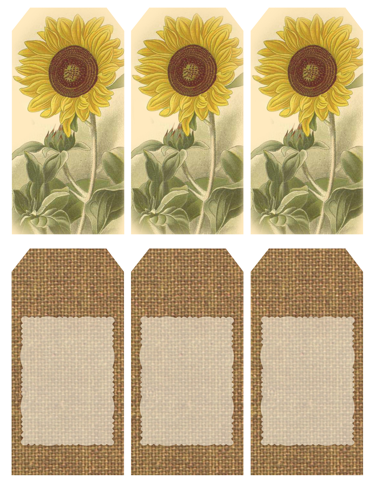 Those Who Bring Sunshine&amp;quot; ~ Printable Sheet Of 6 Sunflower And - Free Printable Sunflower Template