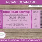 Ticket Party Invitation Template   Tutlin.psstech.co   Free Printable Ticket Invitations