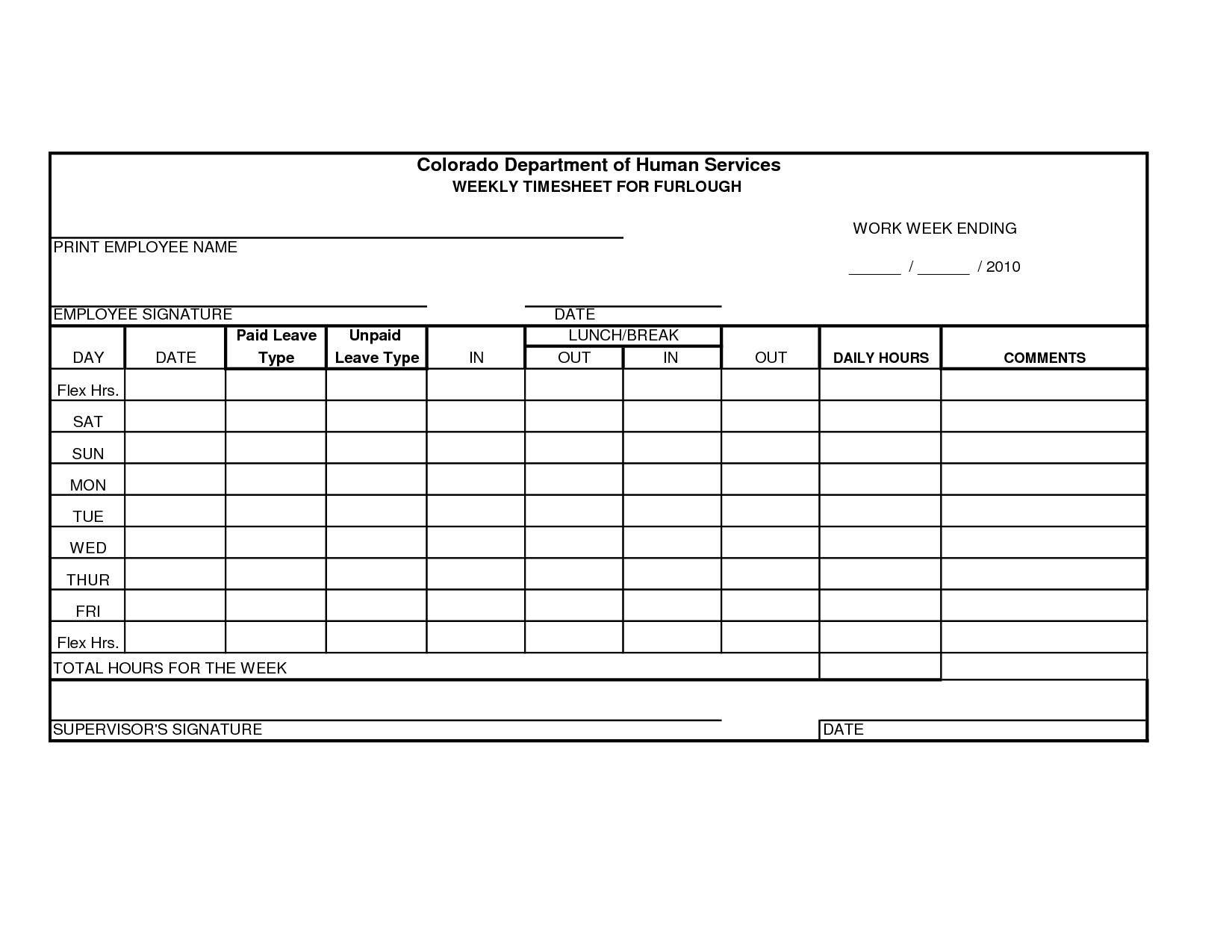 Time Sheets Template New Free Printable Time Sheets Forms Furlough - Free Printable Blank Time Sheets