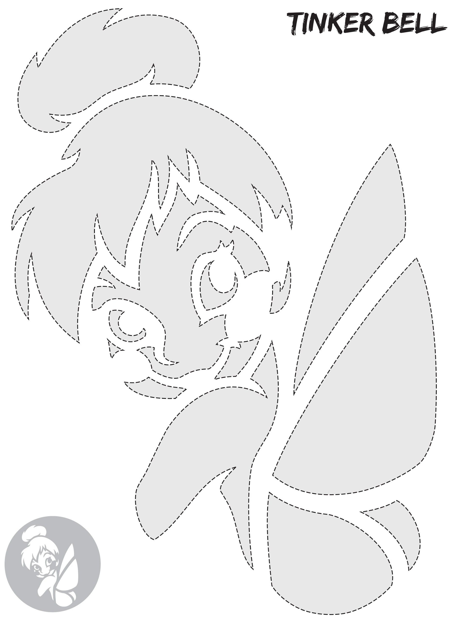 Tinkerbell Pumpkin Stencils Free Printable | Tinker Bell Pumpkin - Pumpkin Patterns Free Printable