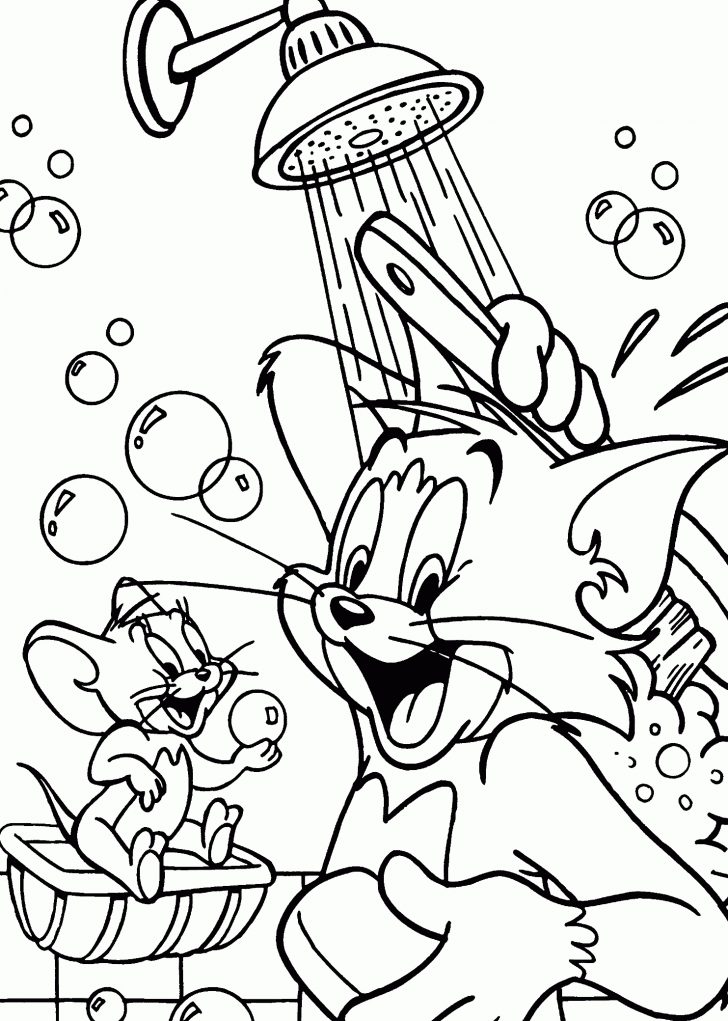 Free Printable Tom And Jerry Coloring Pages