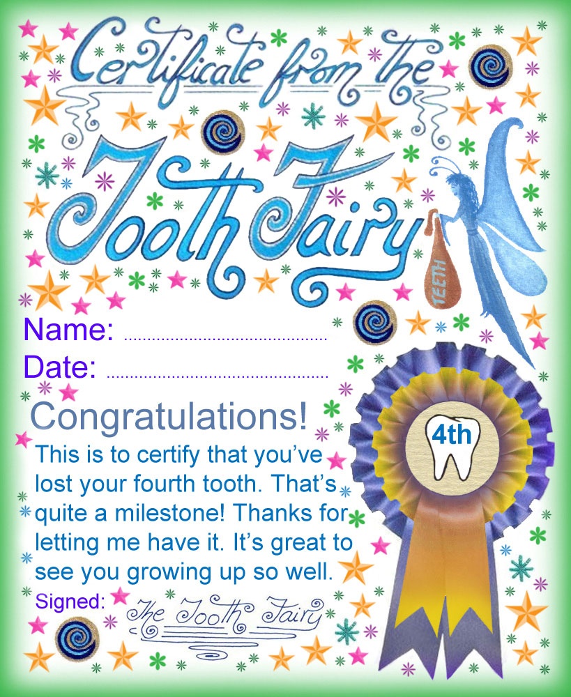 Free Printable Tooth Fairy Certificate Customize and Print