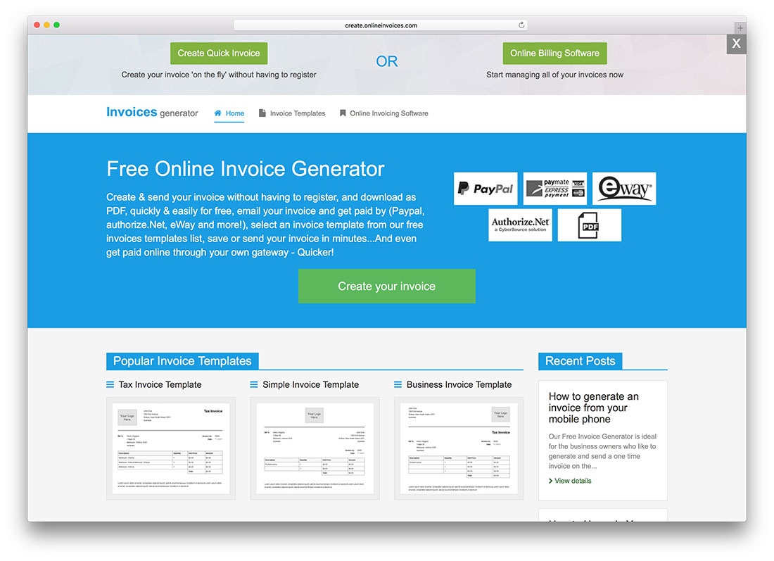Top 12 Free Invoice Tools For Small Businesses And Freelancers - Free Invoices Online Printable